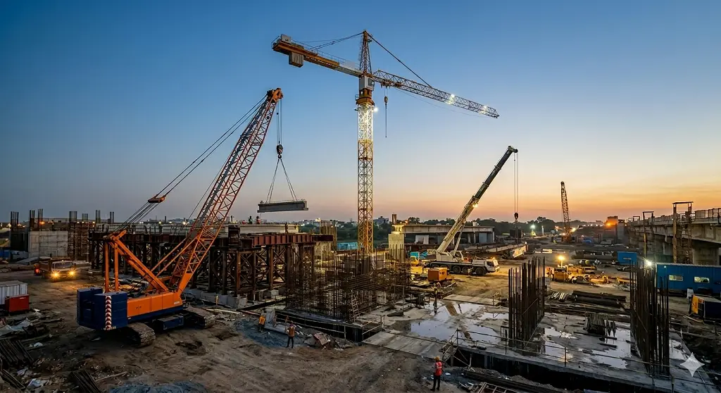 Types of Cranes for Construction and Their Lifting Capacities